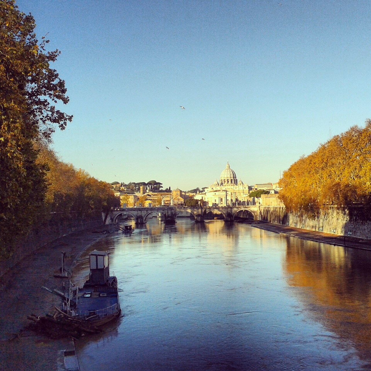 Vista dal Ponte Umberto I a Roma 11 dicembre 2012