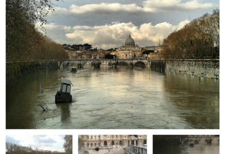 Tervere in Piena dal Ponte Umberto I a Roma 15 gennaio 2013