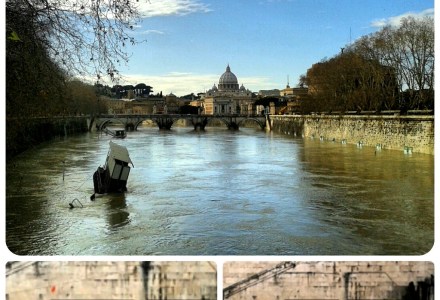 Tevere in piena Ponte Umberto I