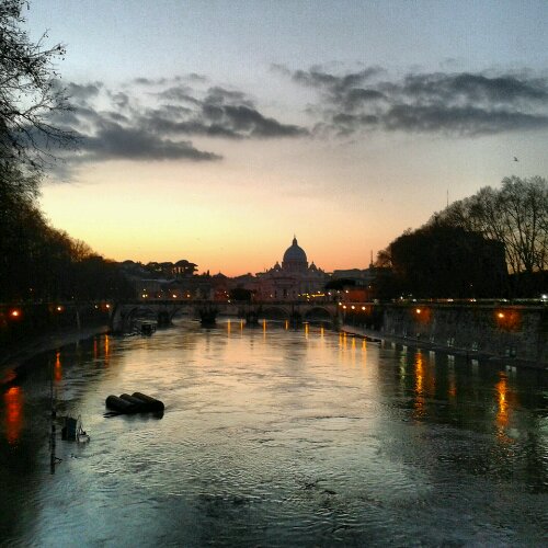 Tramonto Roma san Pietro